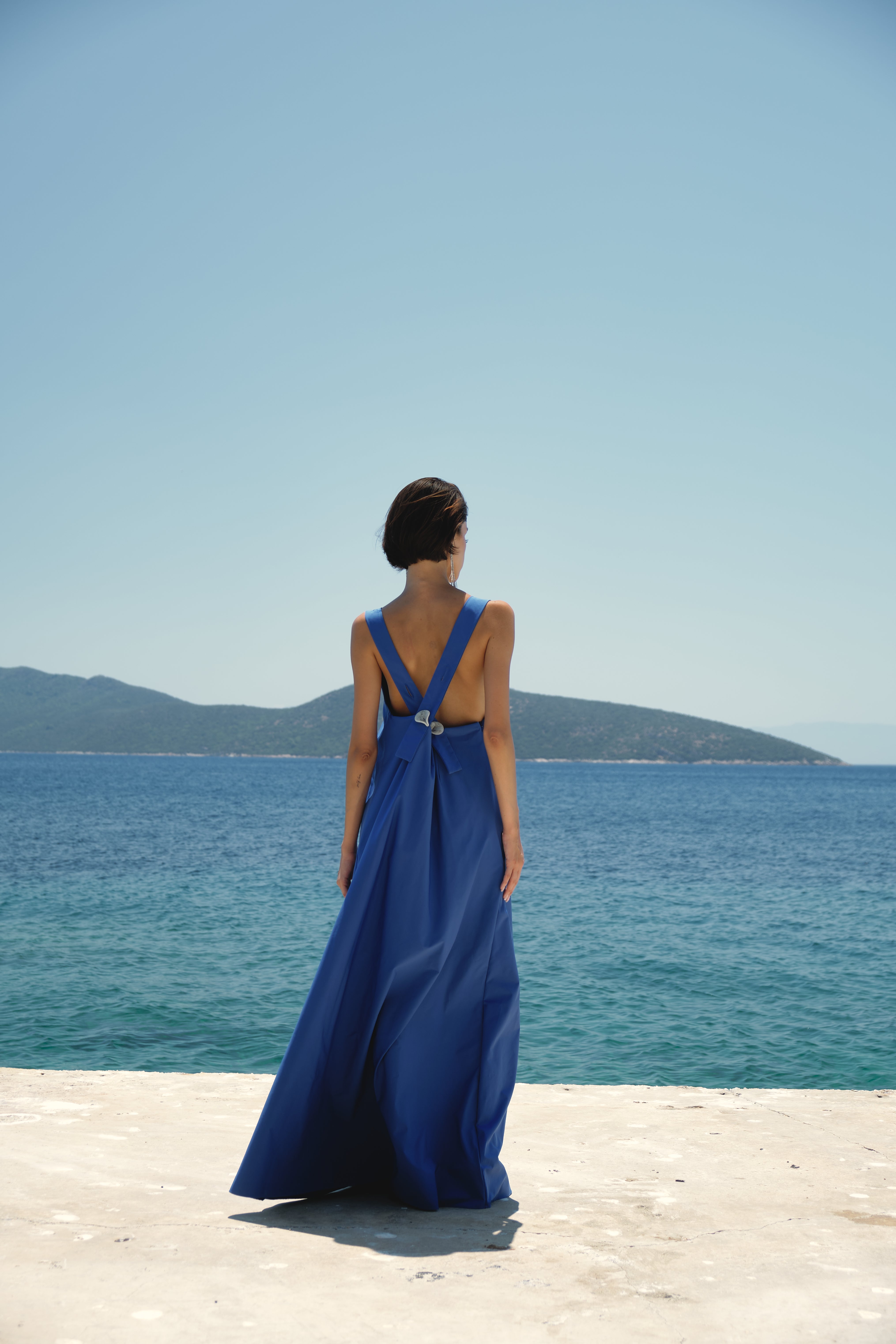 Blue Straight Shell Dress