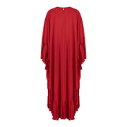 Striped Fringe Dress – Red