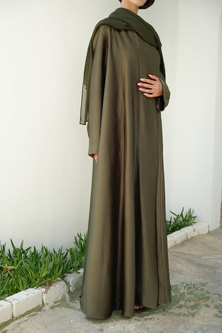Dark olive abaya