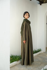 Dark olive abaya
