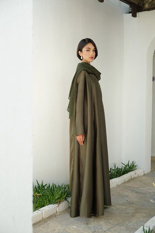 Dark olive abaya