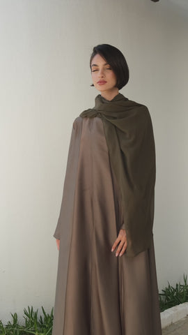 Dark olive abaya